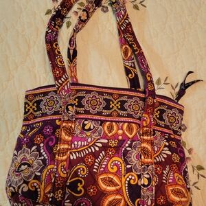 Floral Purple and Orange Women's Bag